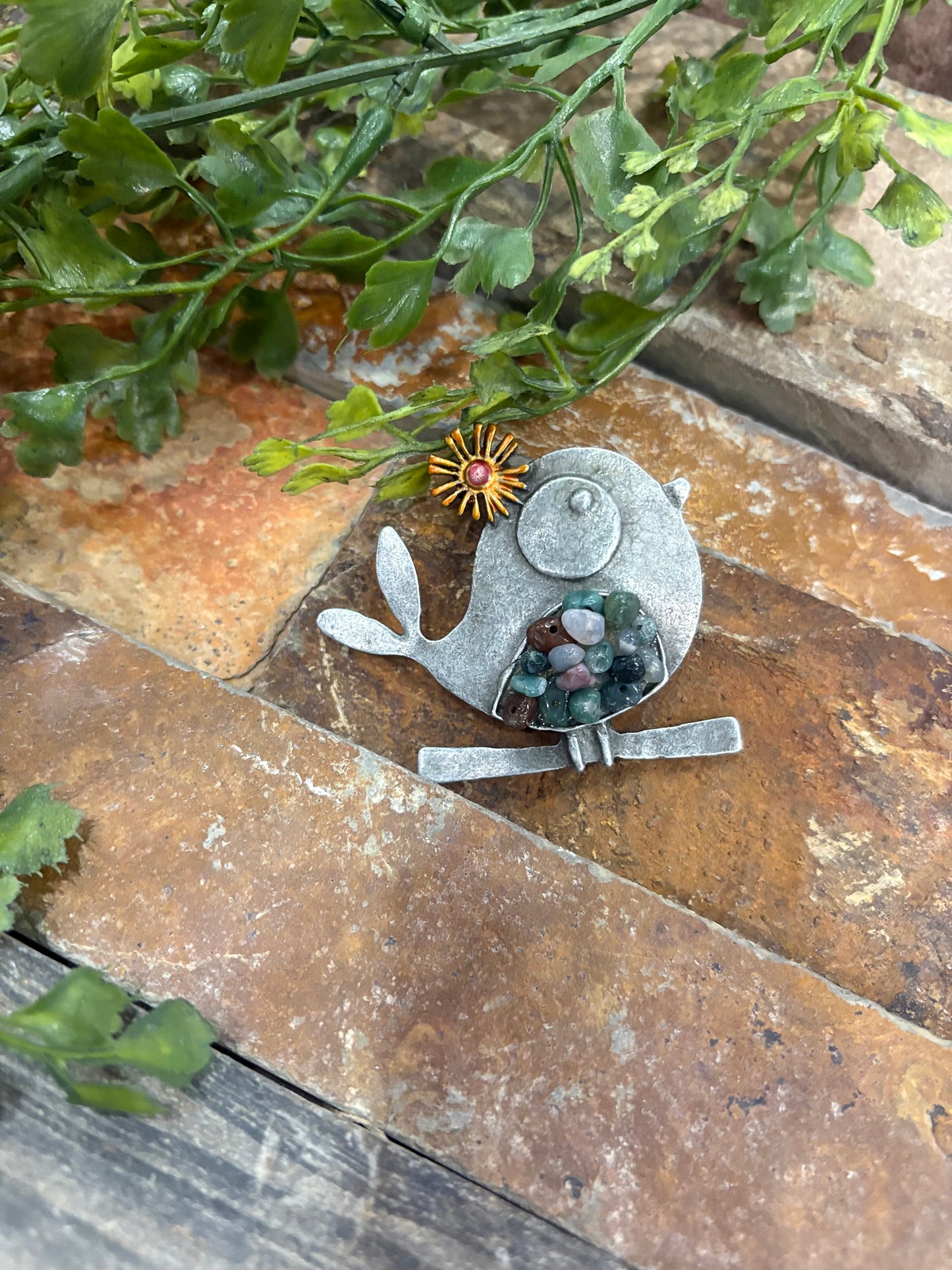 Retro Bird Brooch