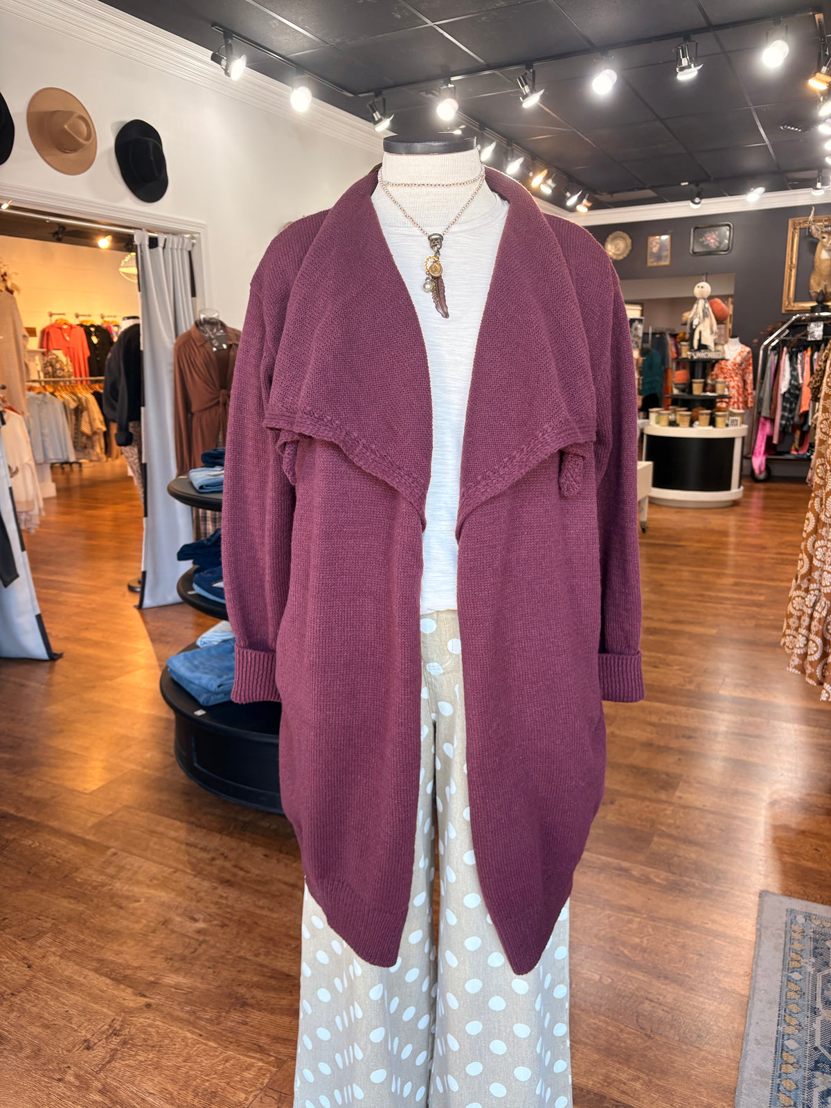 Like No Other Long Cardigan ~ Raisin