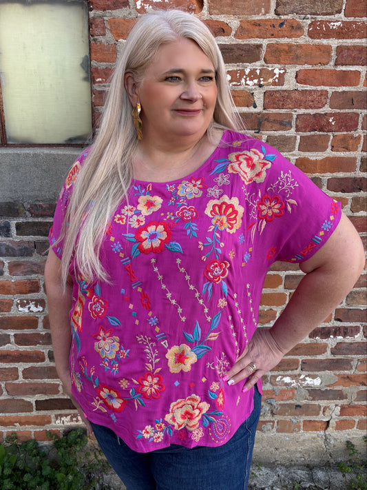 Your Biggest Wish Embroidered Top