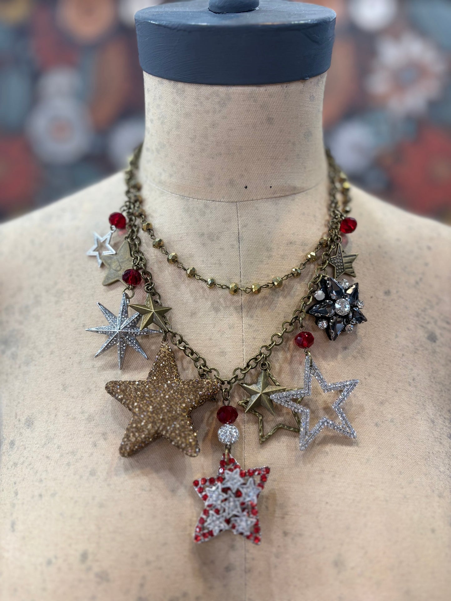 Star Spangled Sparkle Charm Necklace