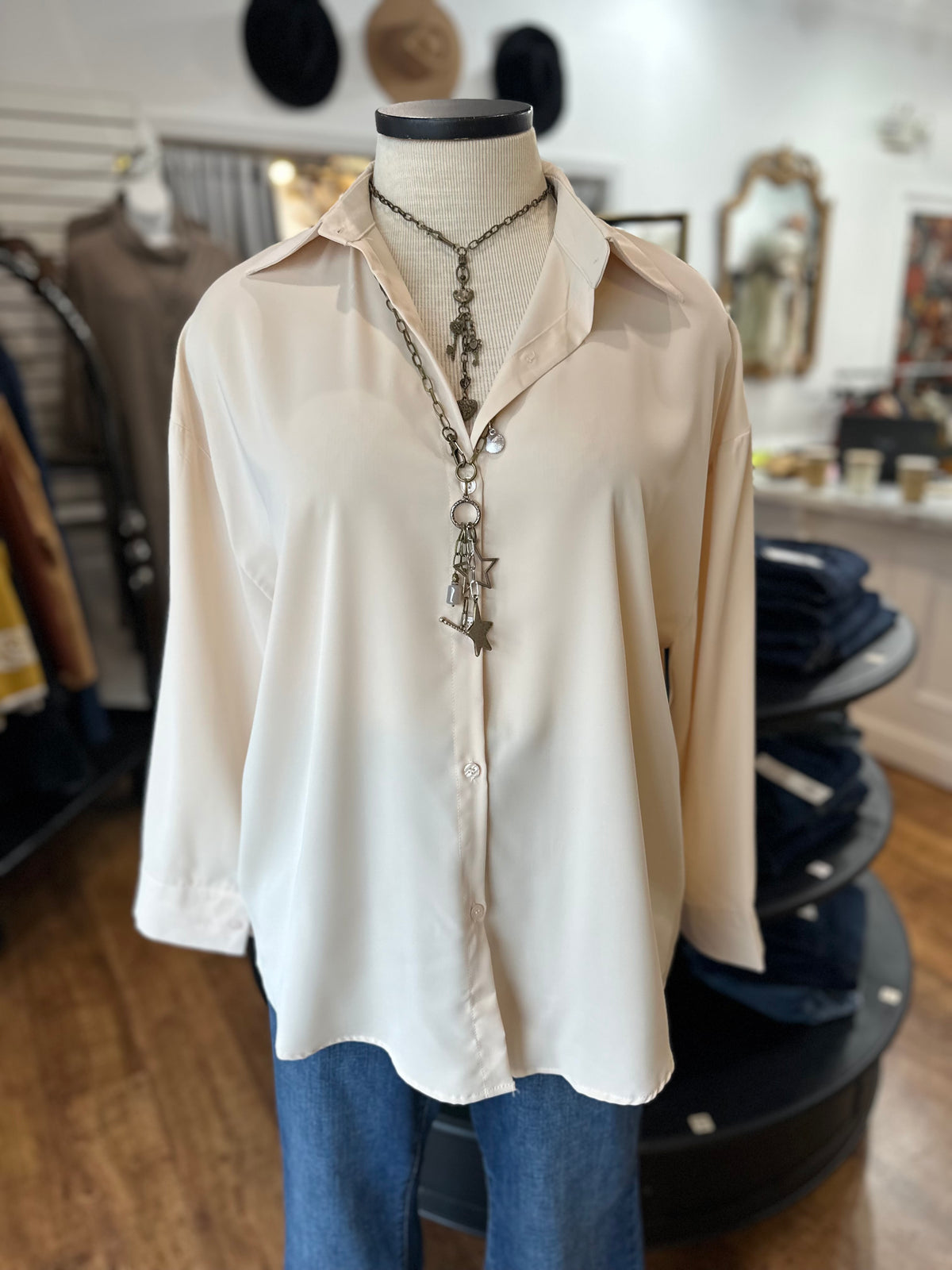 Back To Basics Button Up ~ Ivory