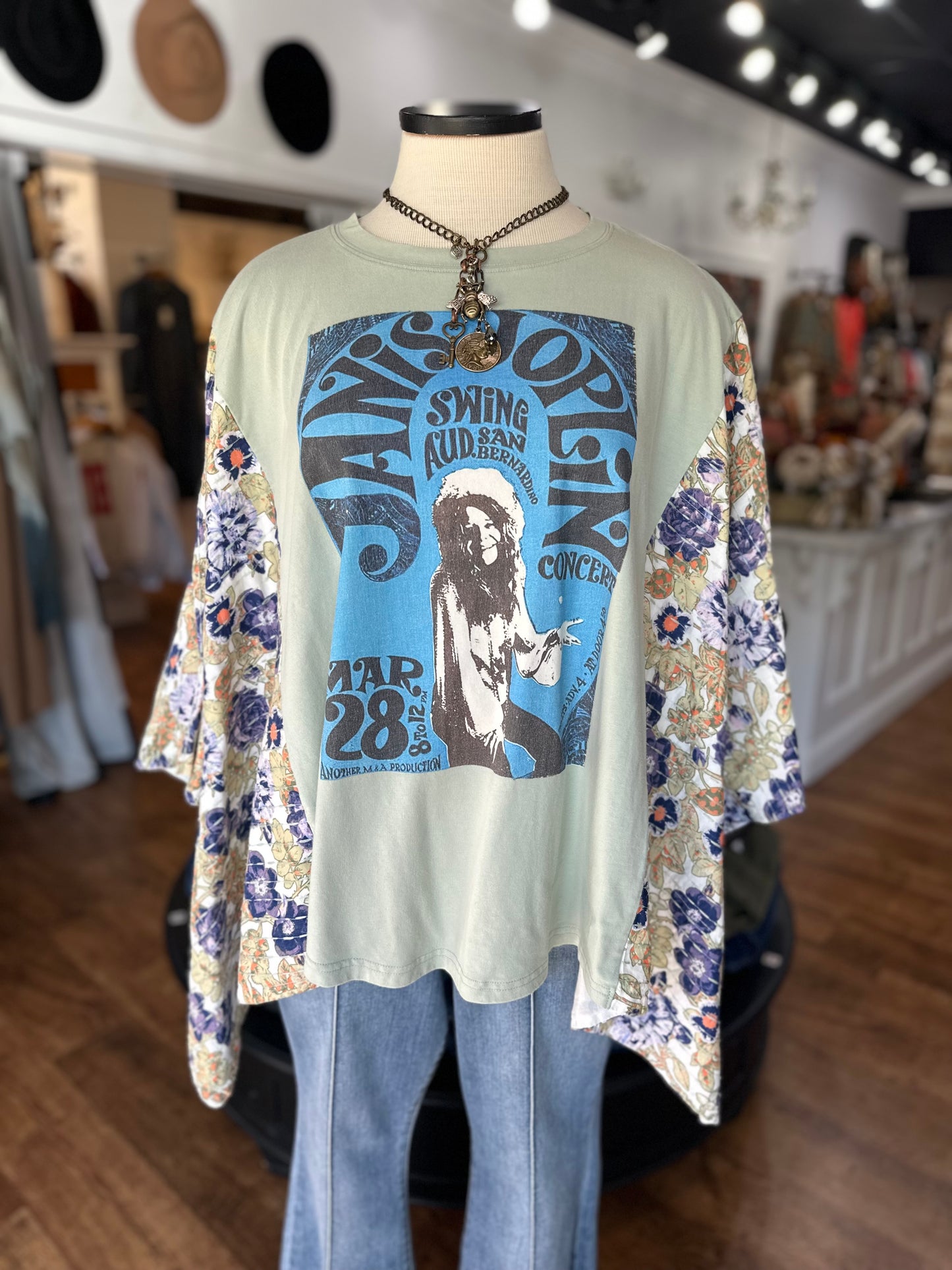 Retro Rock N Roll Poncho Top