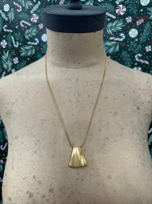 Go With It Geometric Charm Necklace ~ Gold