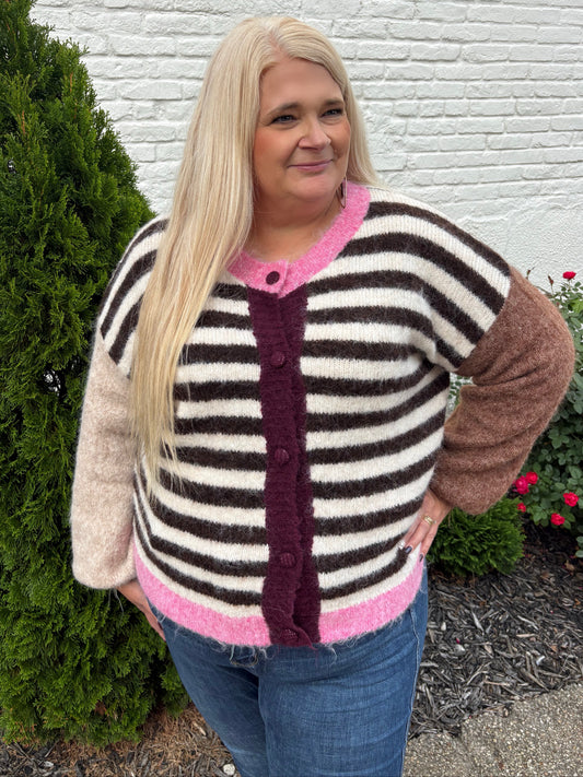 Whimsey Wishes Striped Cardigan
