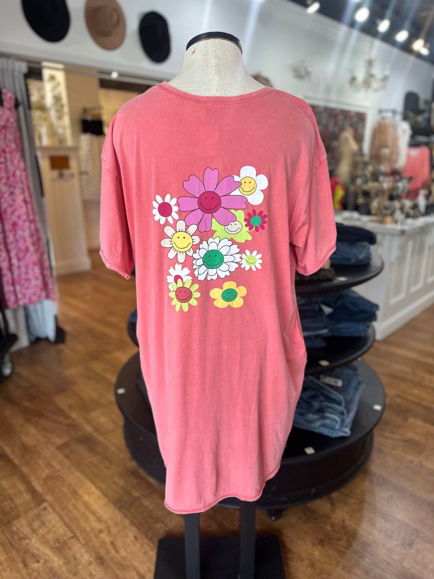 Smiley Daisy Tee Dress