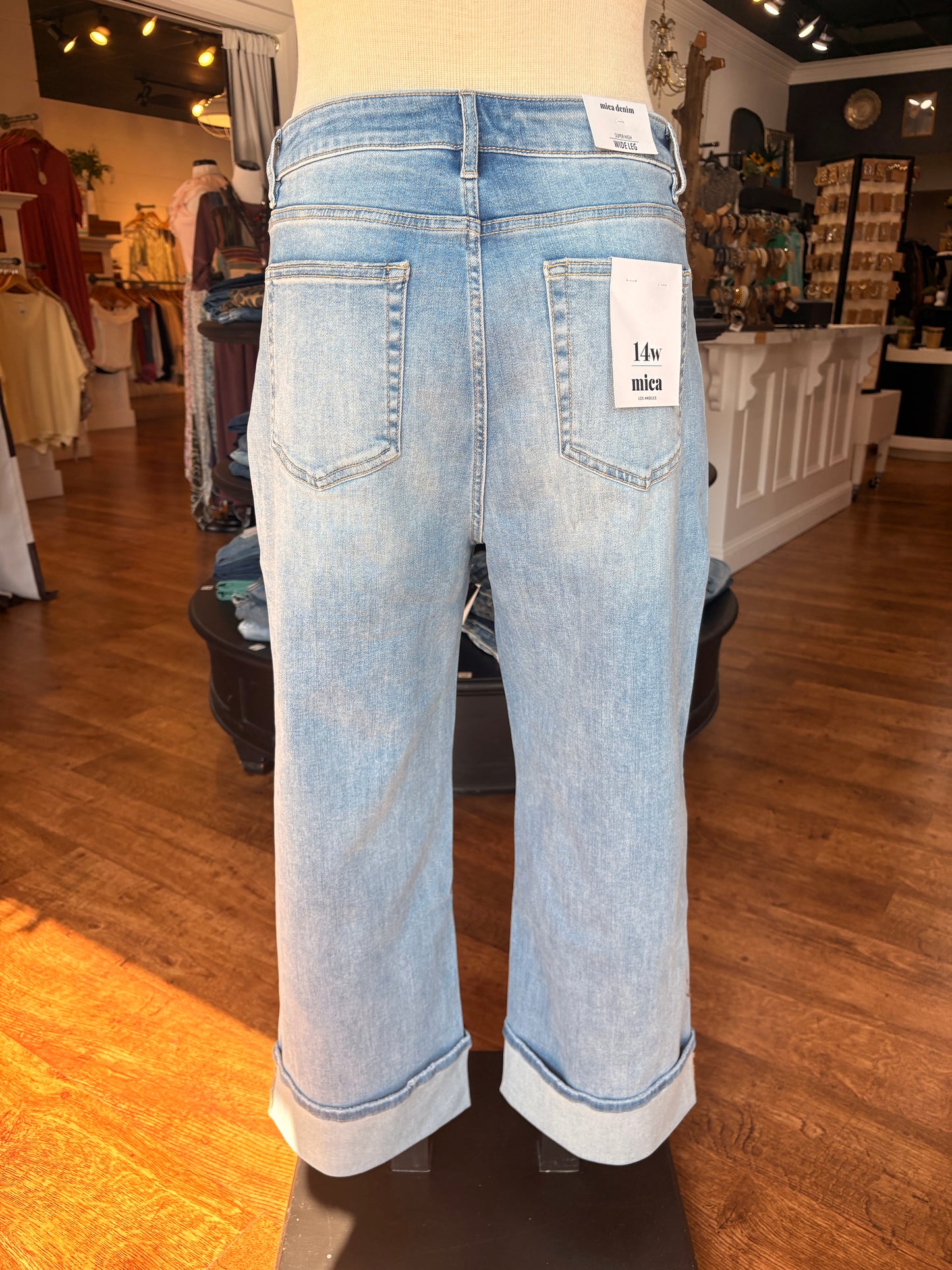 Super High Waist Wide Leg With Cuff Jean ~ RAMONA
