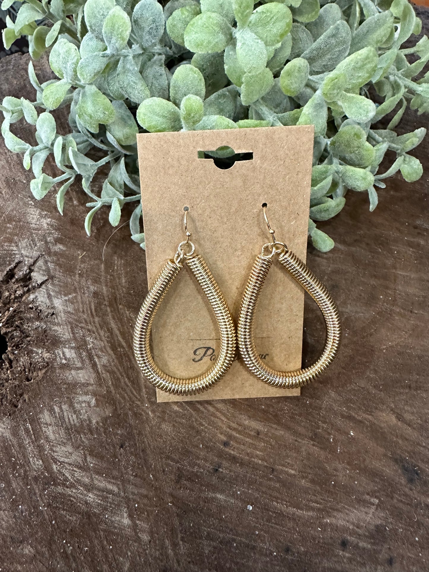 Get It Right Coil Spring Teardrop Earrings