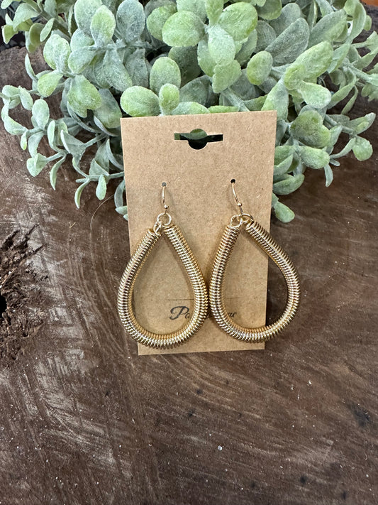 Get It Right Coil Spring Teardrop Earrings