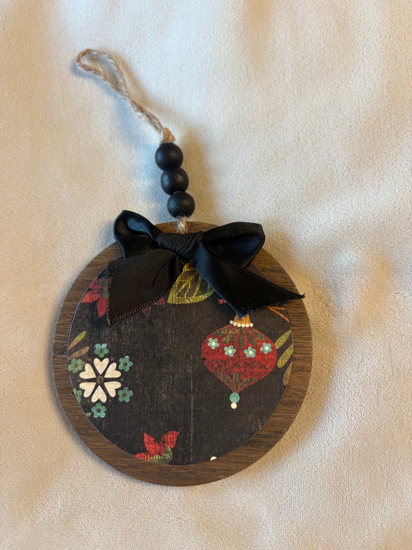 Boho Christmas Ribbon Ornament