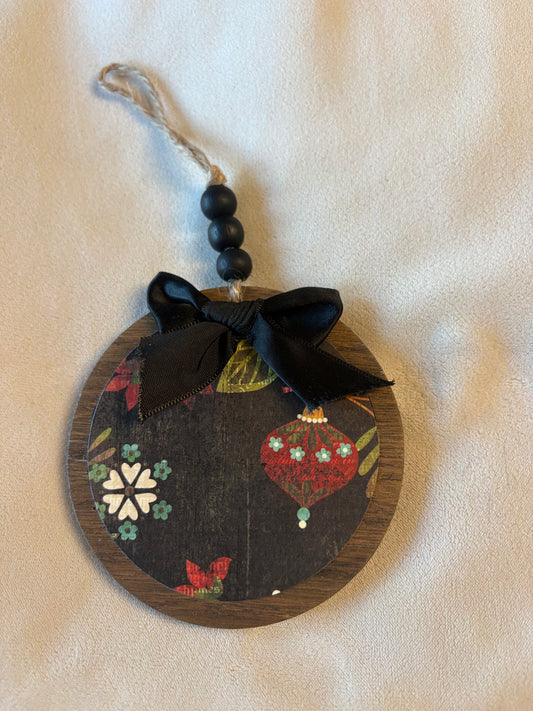 Boho Christmas Ribbon Ornament