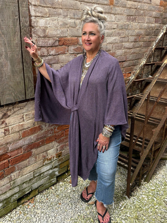 That's A Wrap Poncho ~ Violet