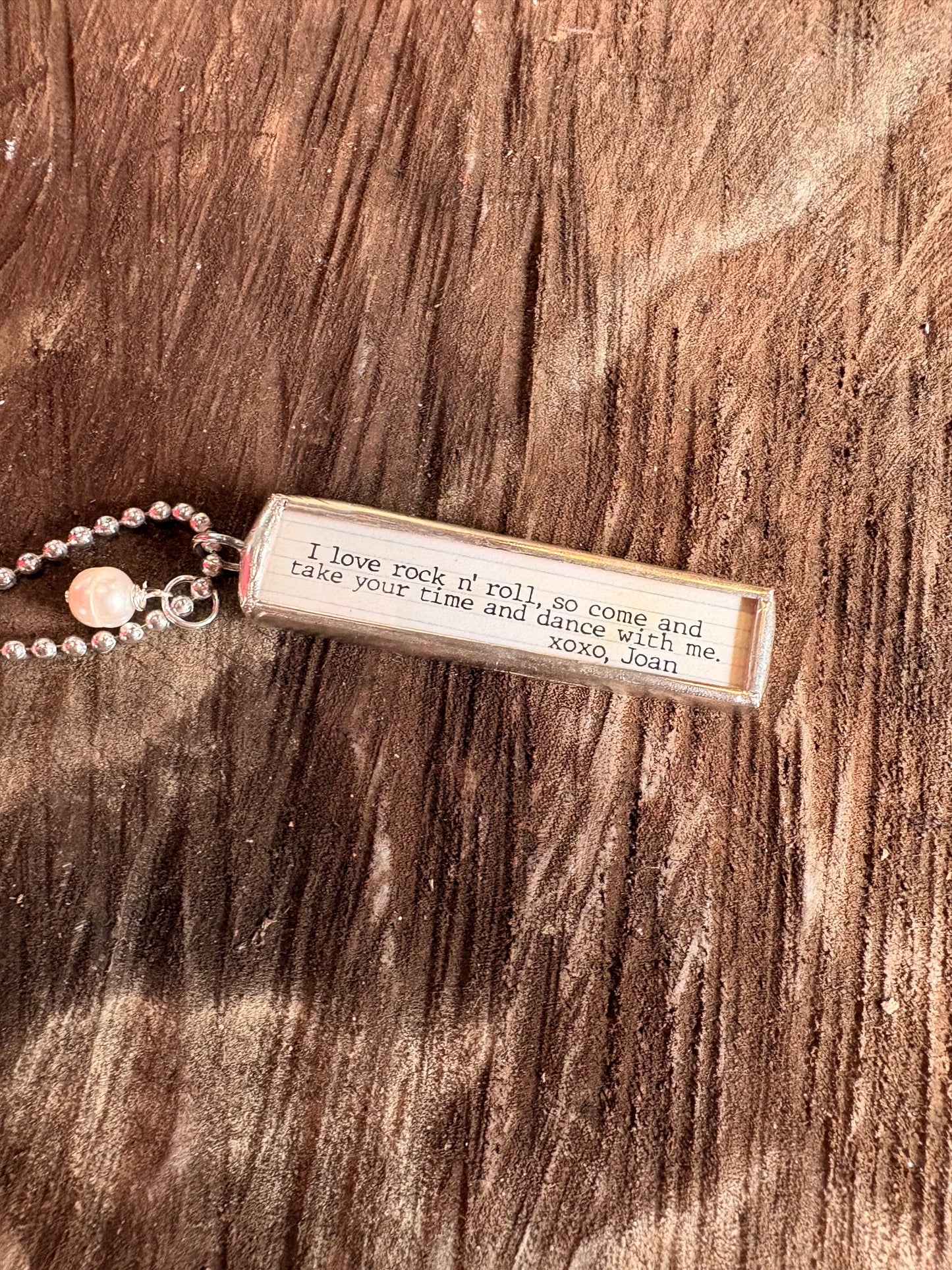 Soundtrack Of My Life Necklace ~ I Love Rock N' Roll