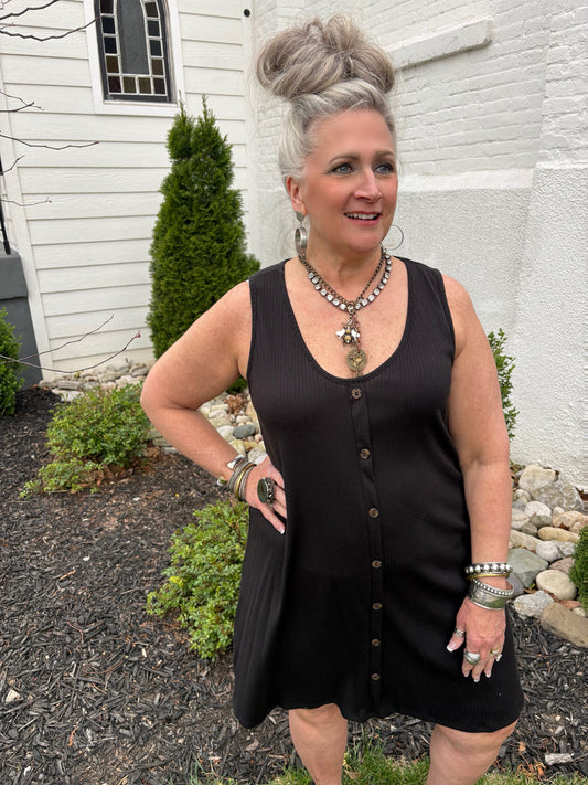 Be Yourself Ribbed Dress