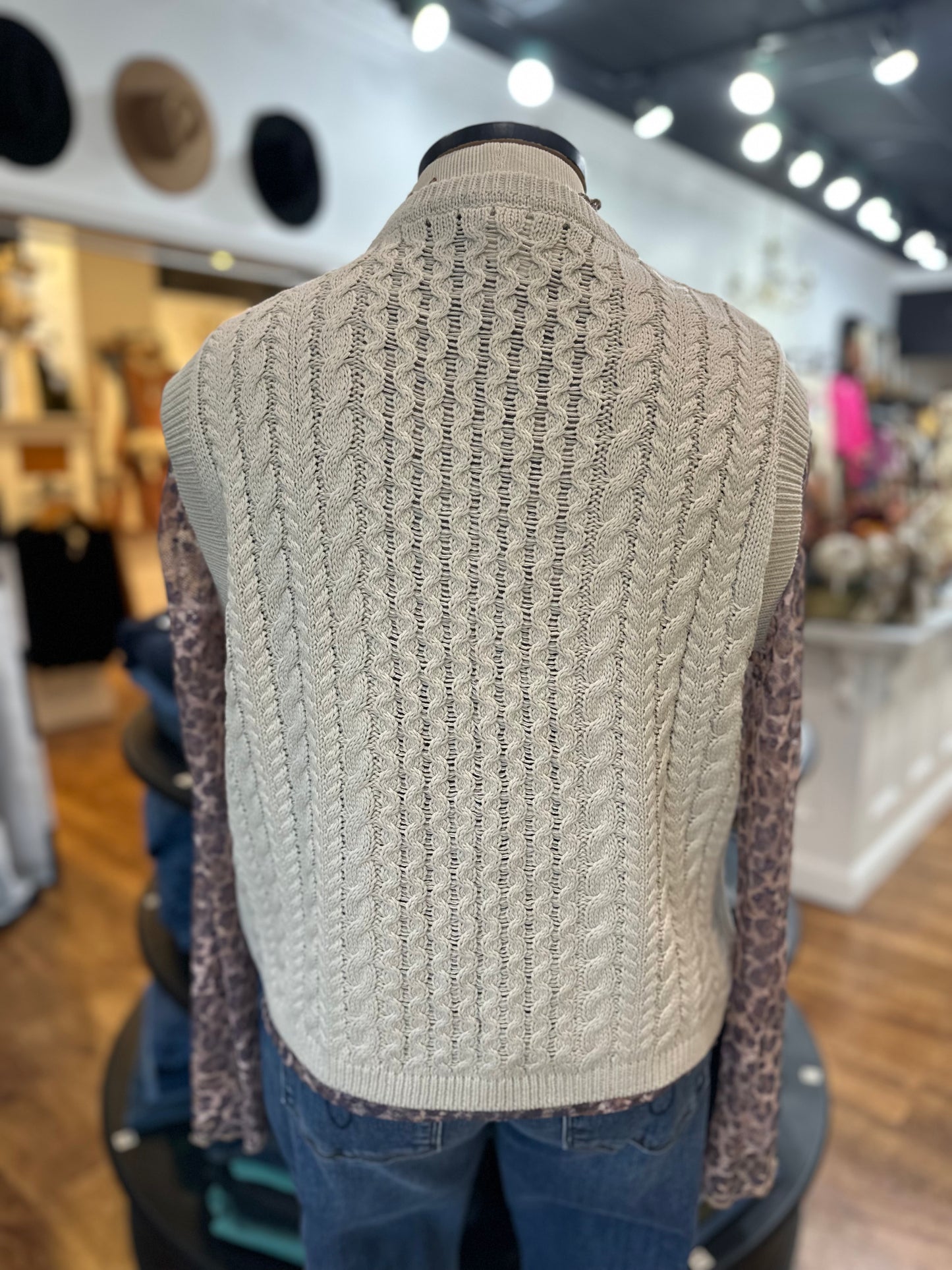 Warm Wishes Sweater Vest ~ Cloud