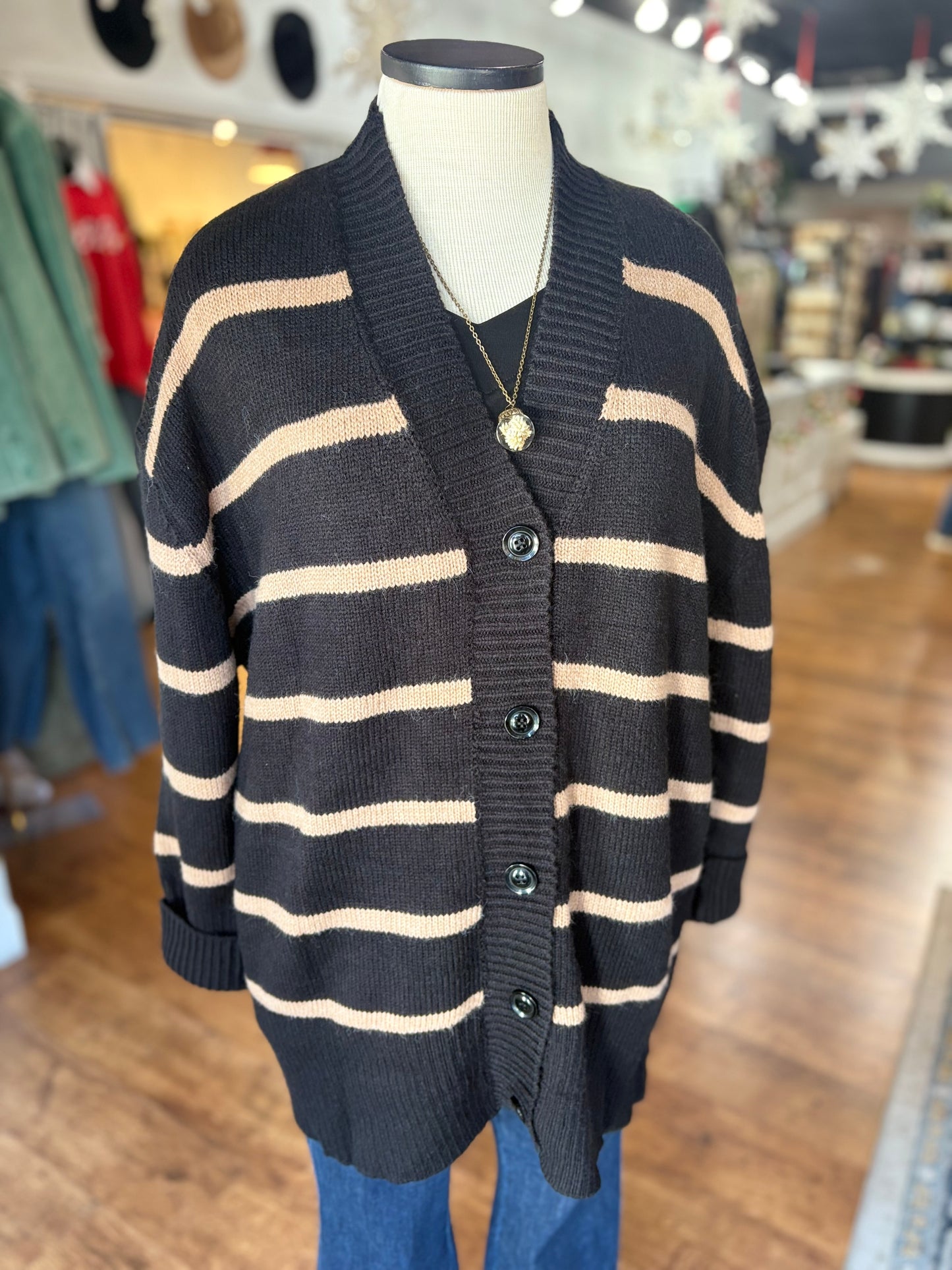 This We Know Striped Cardigan