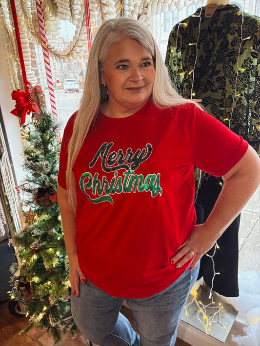 Sparkle And Shine Merry Christmas Graphic Tee