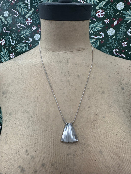 Go With It Geometric Charm Necklace ~ Silver