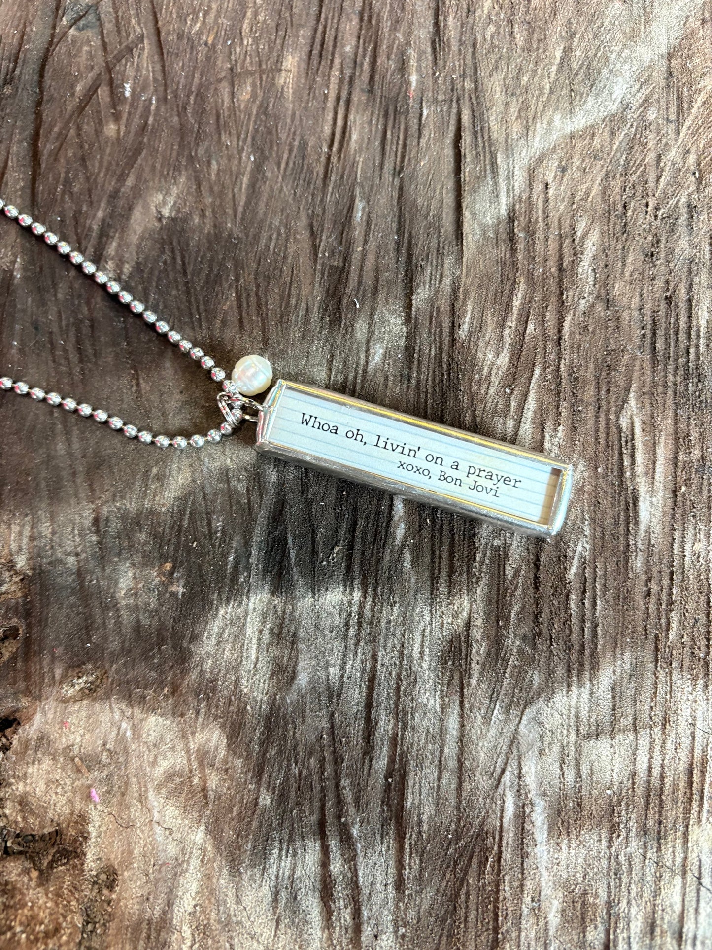 Soundtrack Of My Life Necklace ~ Livin' On A Prayer