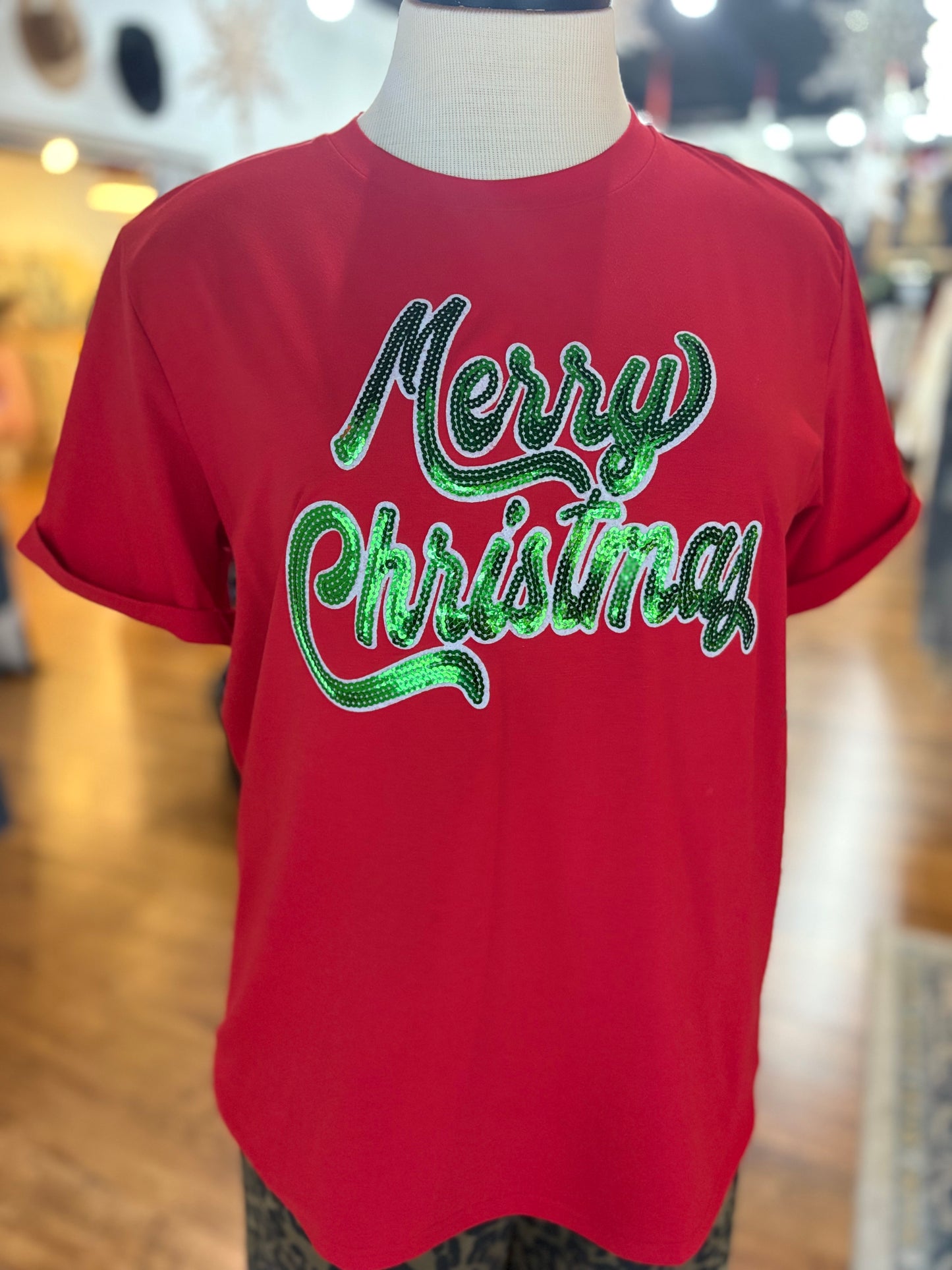 Sparkle And Shine Merry Christmas Graphic Tee