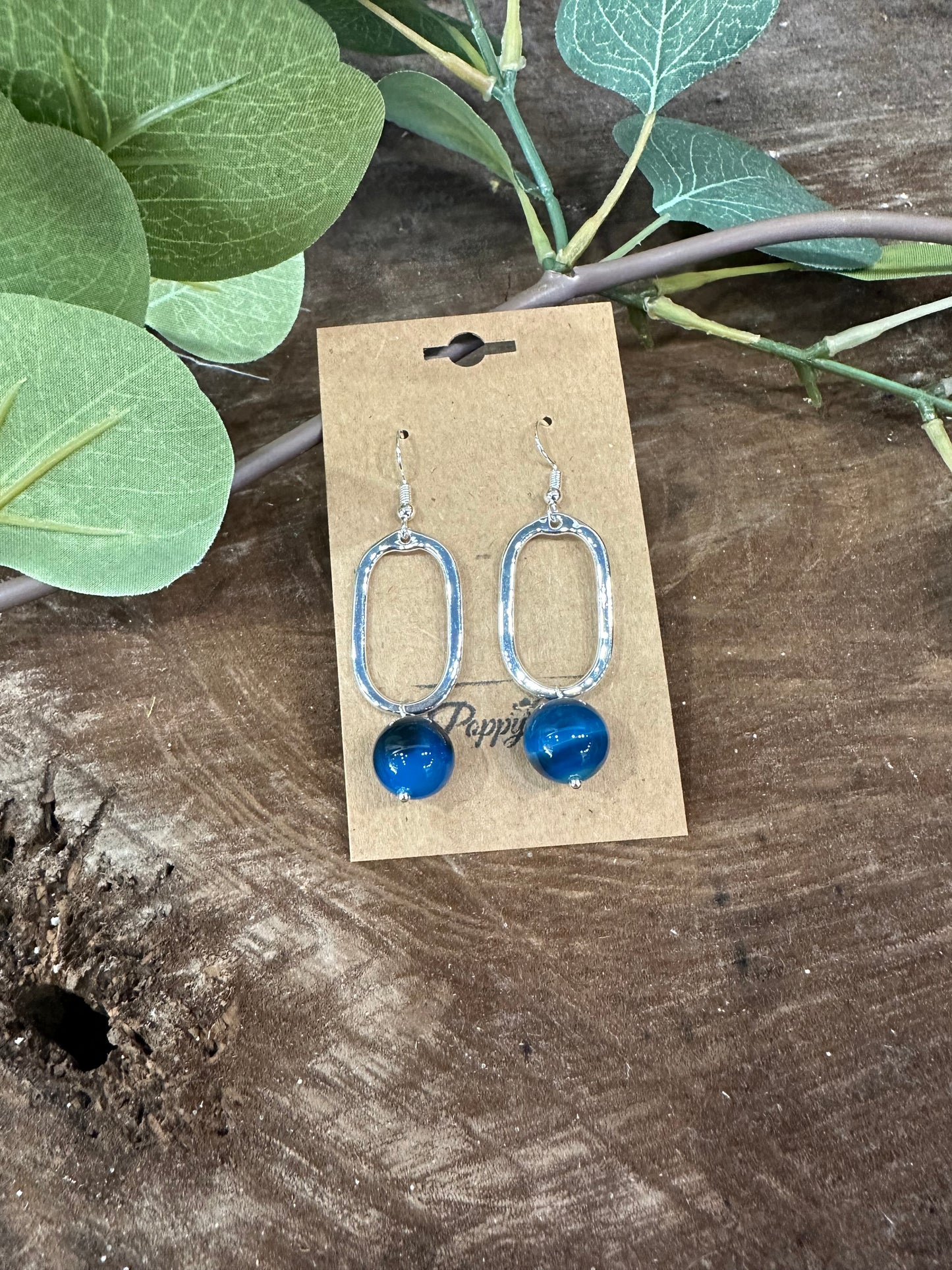 Mila Earrings ~ Blue/Silver