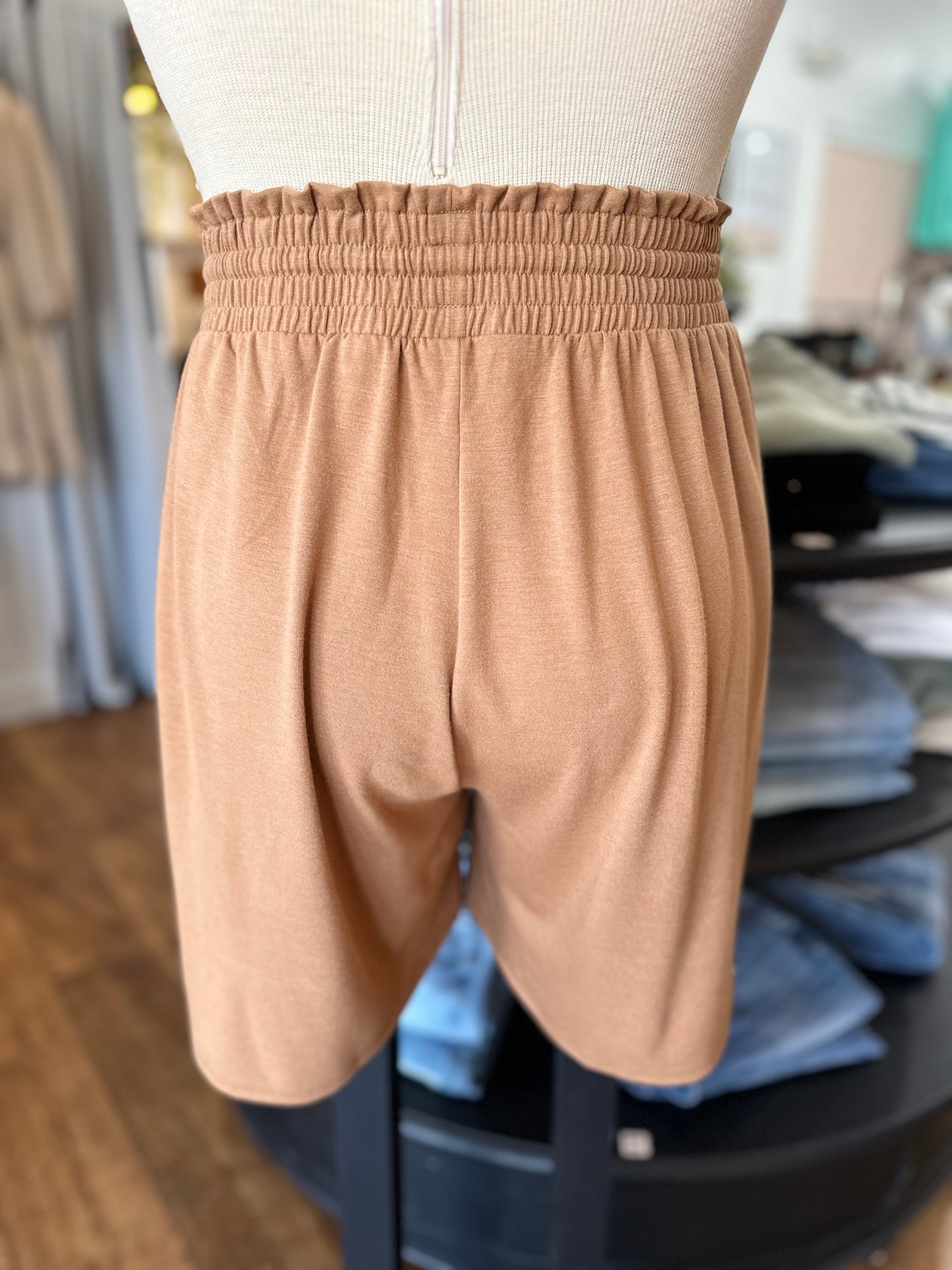 Take A Holiday Shorts ~ Deep Camel