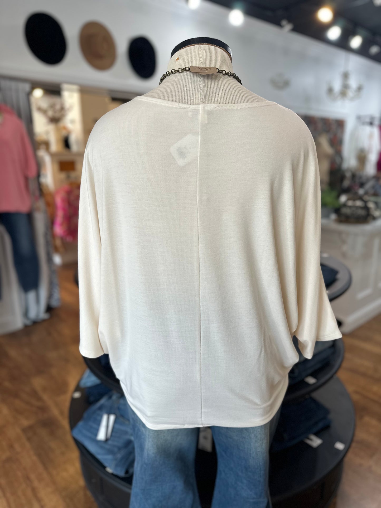 Easy To Style Dolman Sleeve Top ~ Ivory