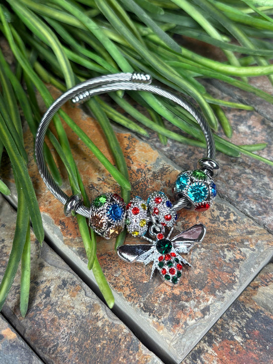 All the Buzz Charm Bracelet ~ Silver