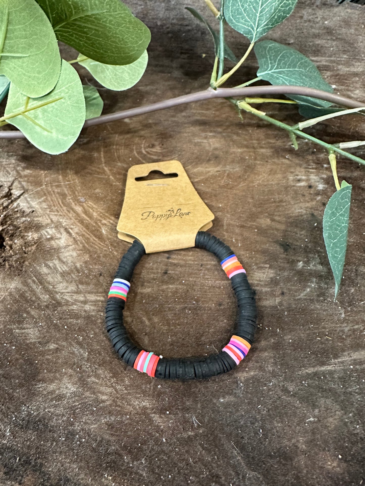 Pop Disc Bracelet ~ Black Multi