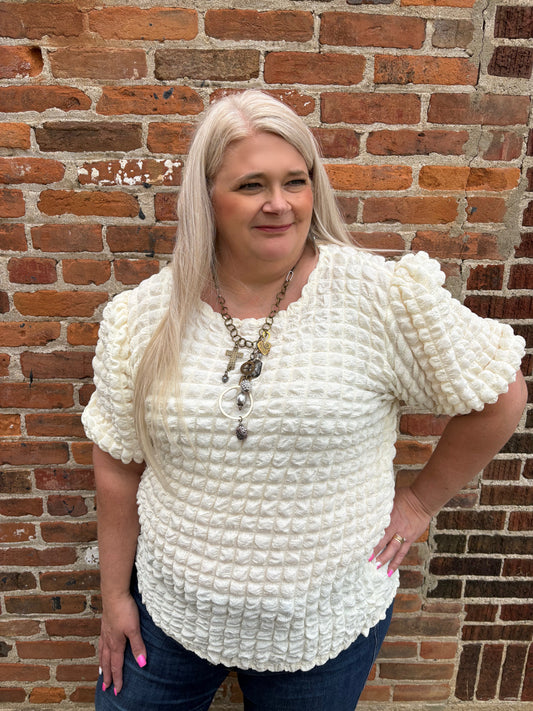 Make It Pop Textured Top