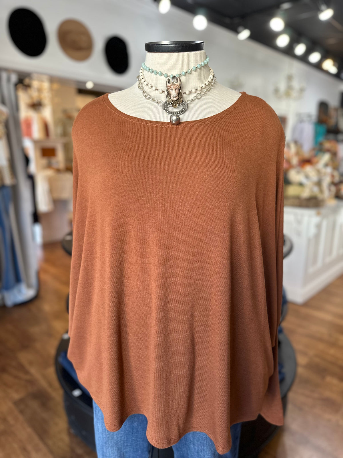 Keep Talking Long Sleeved Top ~Caramel