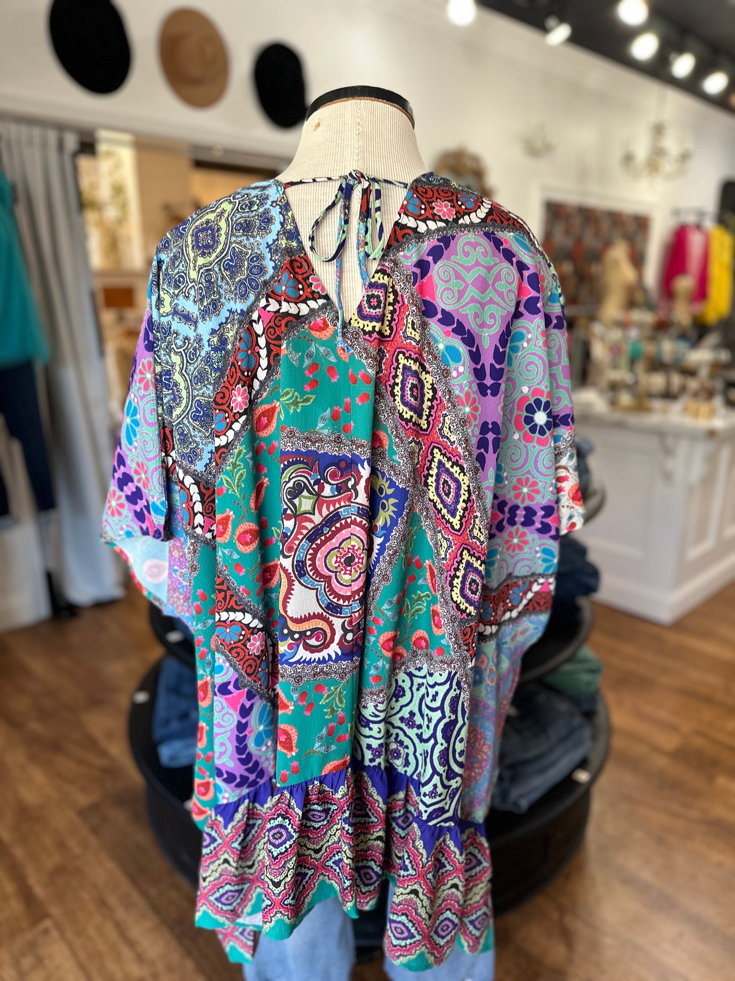 Wishful Thinking Mixed Print Kimono ~ Green Mix