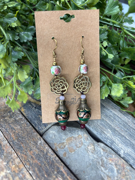 Vintage Botanical Earrings