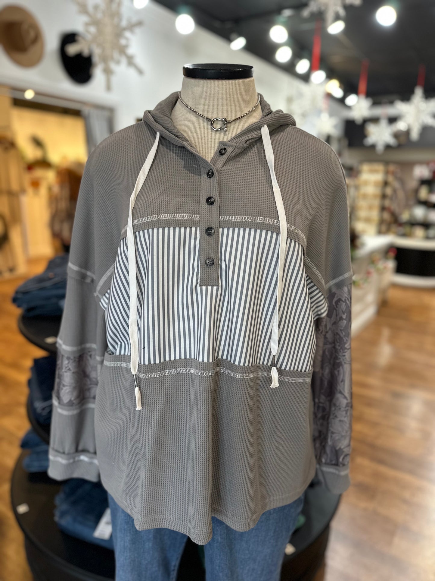 Name The Game Patchwork Hooded Top