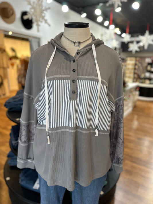 Name The Game Patchwork Hooded Top