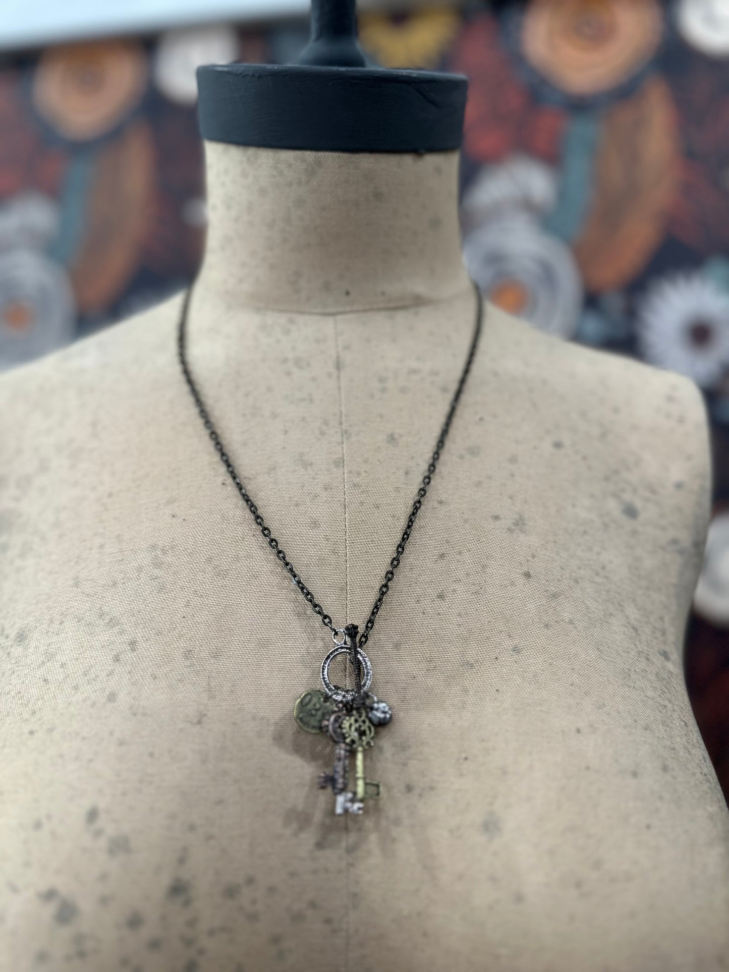Tell On You Key Cluster Necklace