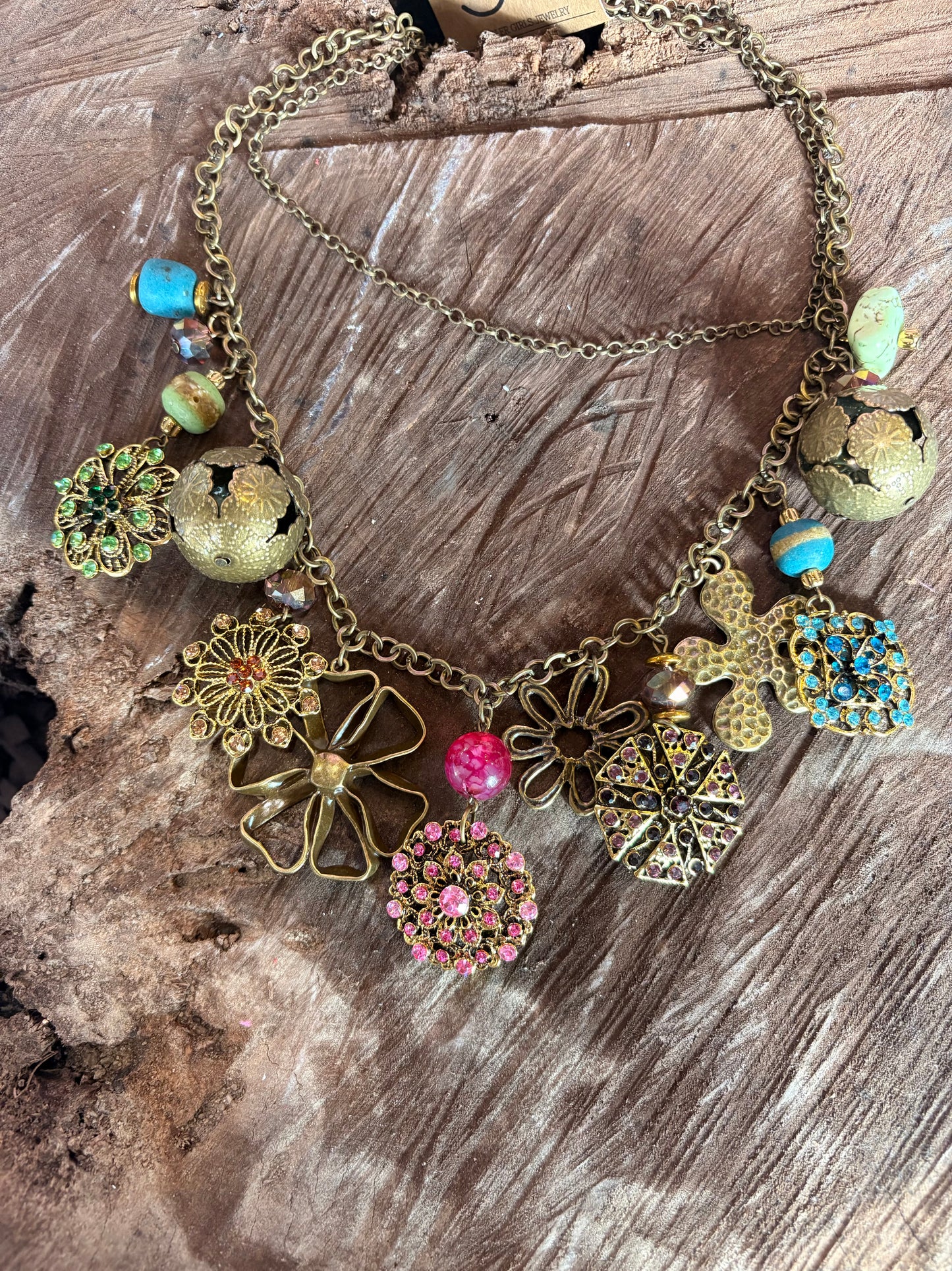 Boho Garden Party Charm Necklace
