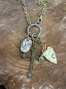 Cross My Heart Charm Necklace