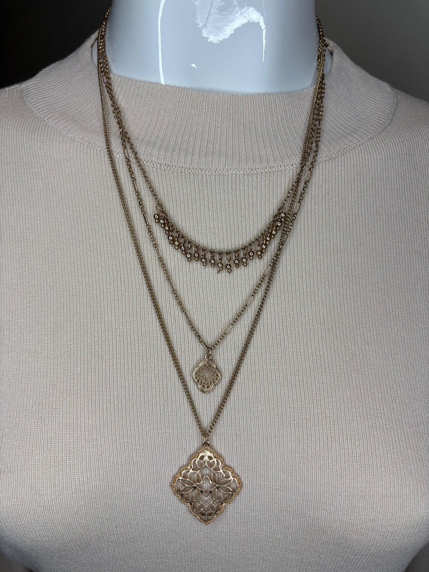 Nevertheless Layered Necklace / Gold