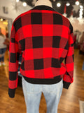 Stay Here Plaid Sweater ~ Red/Black