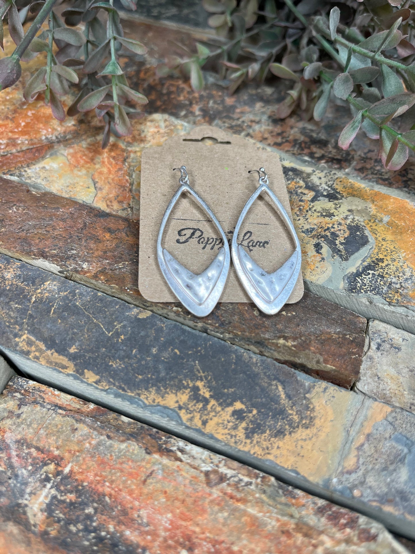 Downright Delightful Teardrop Earrings ~ Silver