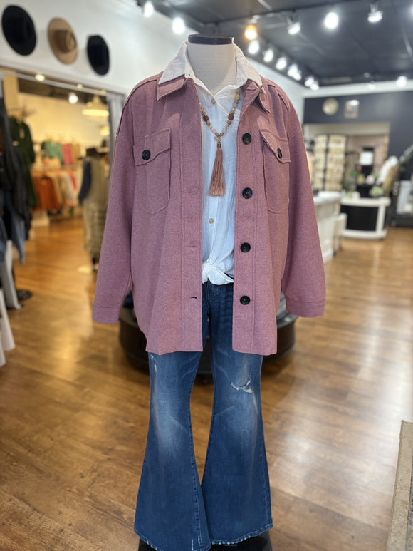 Cue The Cozy Jacket ~ Mauve