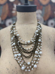 Gala Ready Pearl Multi Layered Necklace