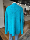 Face The Day Open Front Cardigan ~ Ice Blue