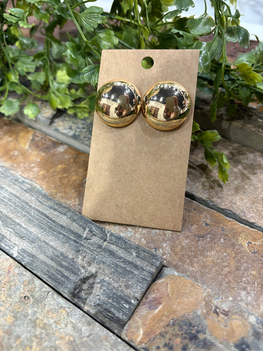 Best In Class Gold Button Earrings