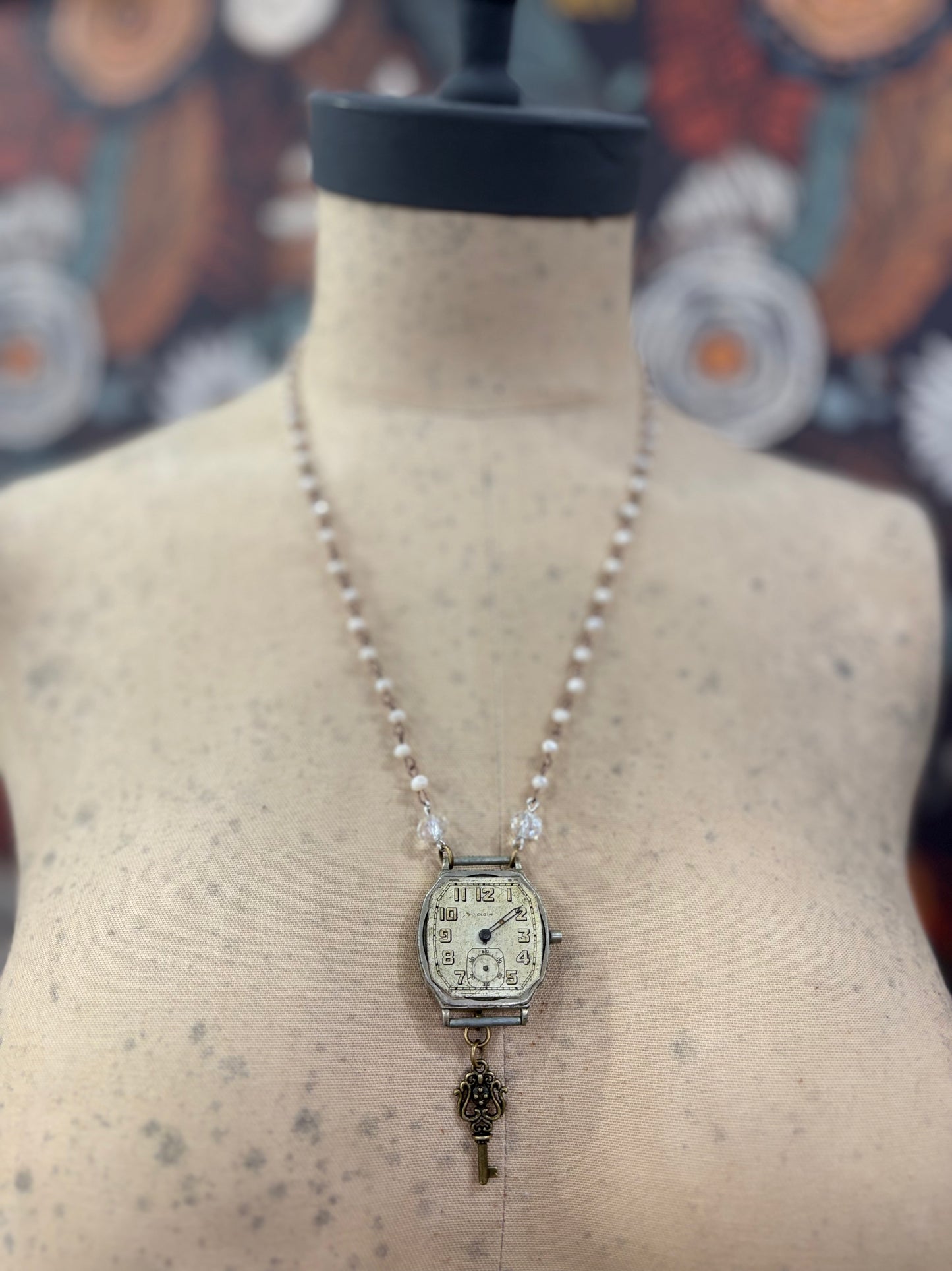 Upcycled Elgin Watch Necklace