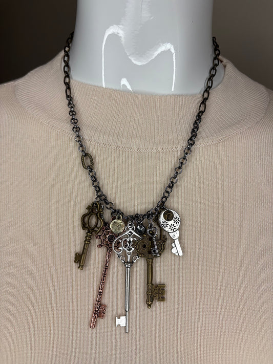 Unlocking Happiness Charm Necklace