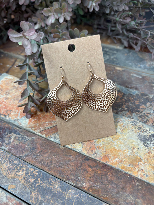 Take A Look Gold Filigree Earrings