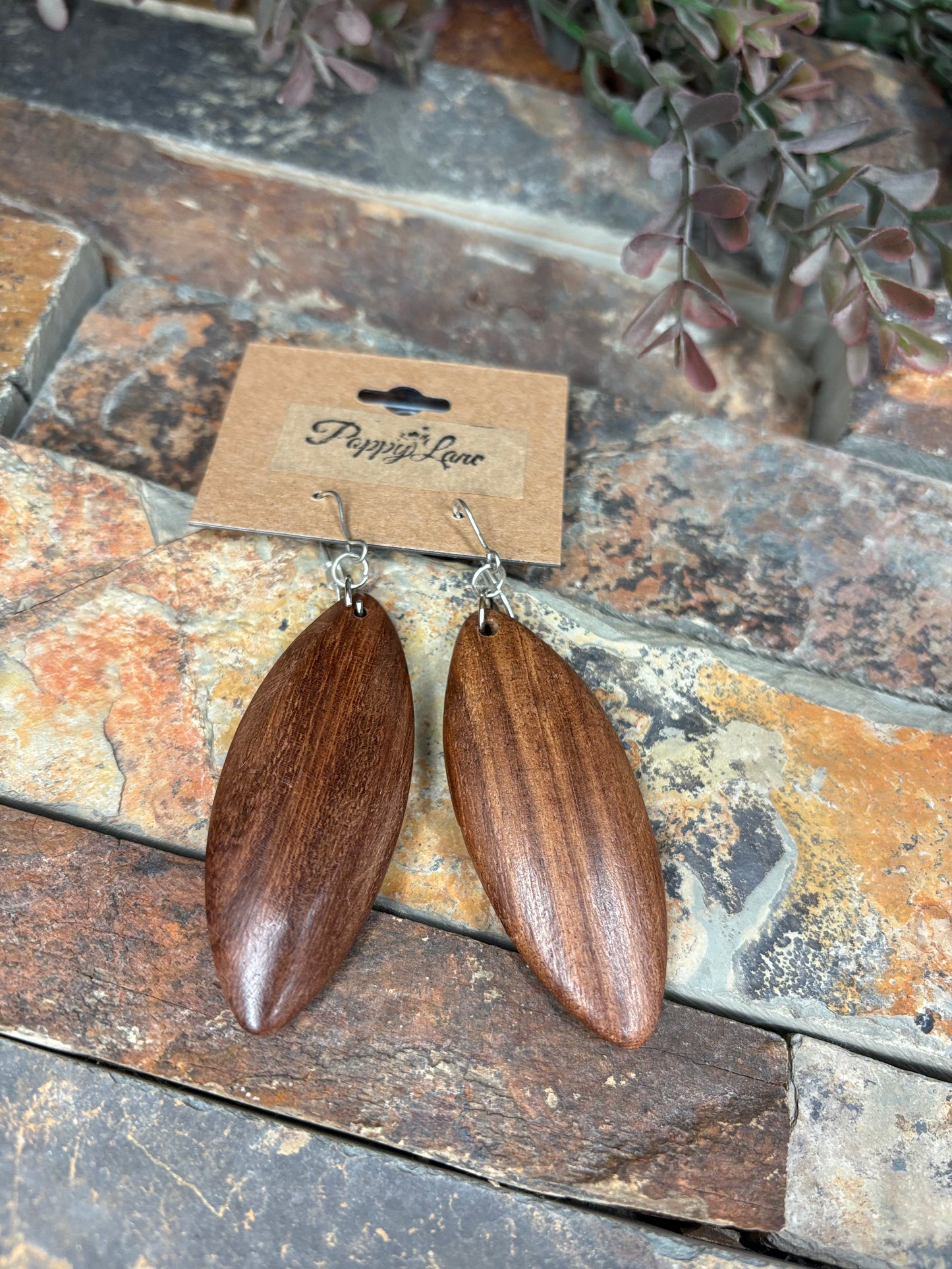 Natural Wonder Brown Wood Earring