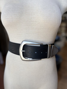 Stay Updated Wide Width Belt with Buckle ~ Black