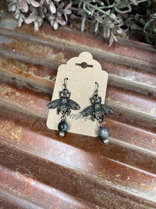 Honey Bee Drop Earrings